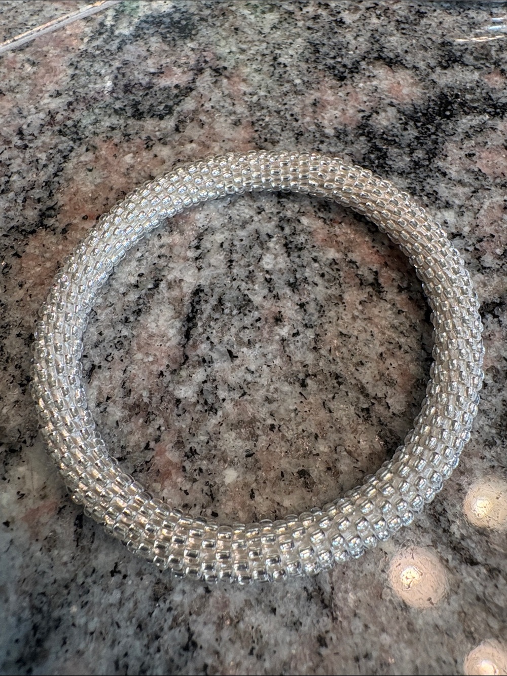 Seed Bead Bracelet - Clear